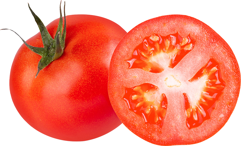 Two ripe tomatoes